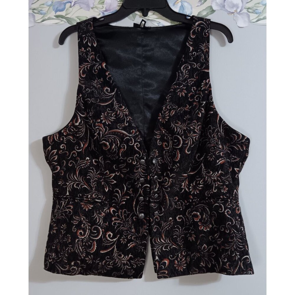 Shyanne XL Black Tapestry Cowgirl Rodeo Western Lined Classic Event Vesst